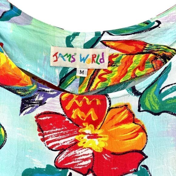 Jams World Hattie floral koi fish printed mini Dress Sz M - Picture 4 of 9